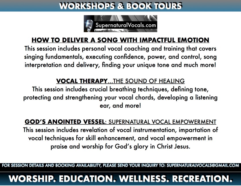 Supernatural Vocals BKM BOOK & WORKSHOP TOUR